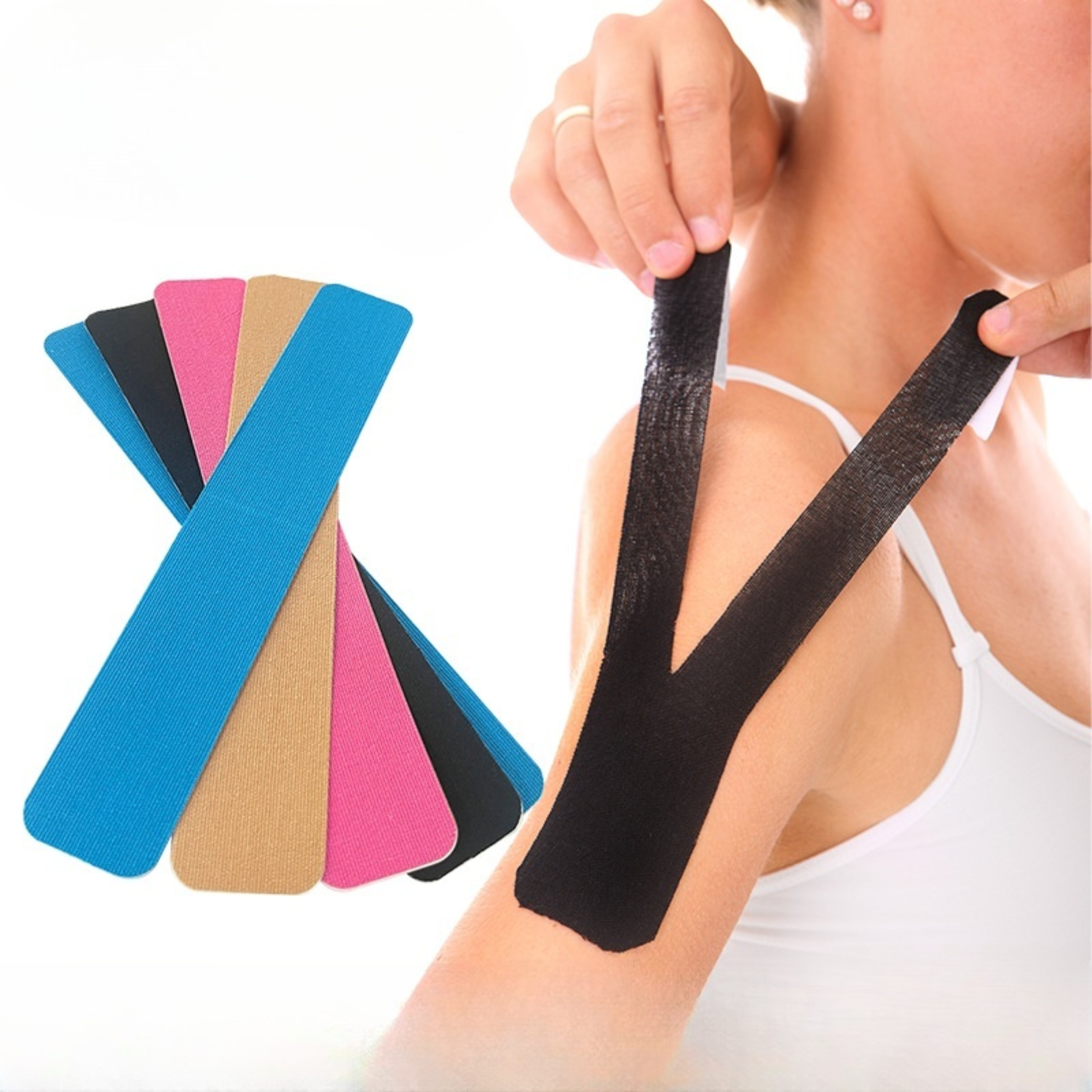 Pre-Cut Y Shape Kinesiology Tape Muscle Patch Para sa Lahat ng Bahagi ng Katawan