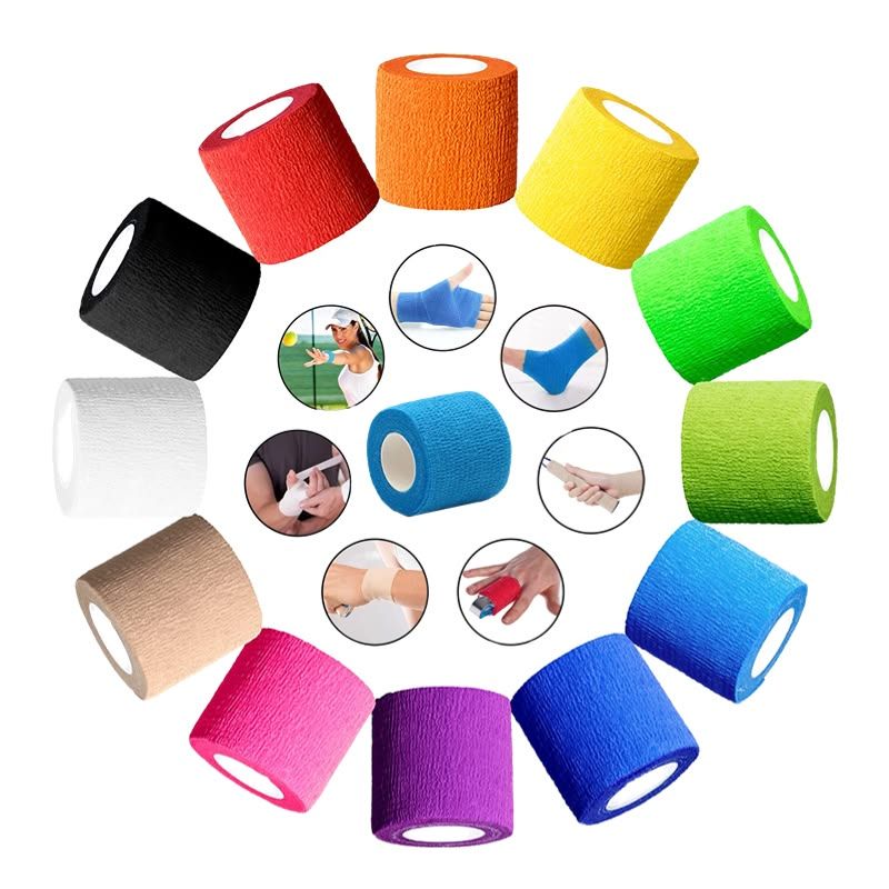 Cohesive Bandage Wrap para sa Sports at First Aid – Self-Adhering Compression Wrap (2.5cm, 5cm, 7.5cm, 10cm)